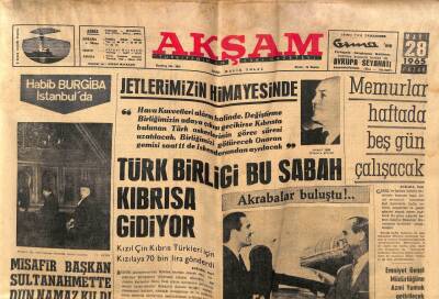 Akşam Gazetesi 28 Mart 1965 - Bir Şoför Lefteri Öldürmek İstedi GZ87721 - 1