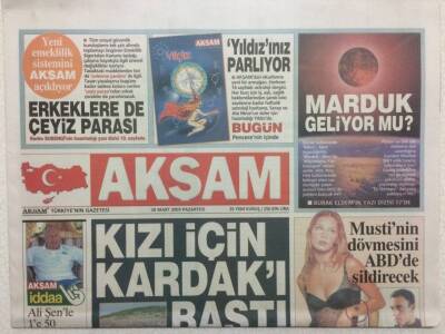 Akşam Gazetesi 28 Mart 2005 - Tuba Ünsal Mustafa Sandalın Dövmesini ABDde Sildirecek GZ32922 - 1