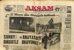 Akşam Gazetesi 28 Mayıs 1966 - İnönü İzmirde Baygınlık Geçirdi GZ60476 - 1