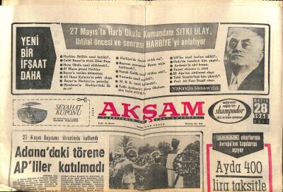 Akşam Gazetesi 28 Mayıs 1968 - Sara Stephan Sevgilisinin İsmini Saklıyor GZ87829 - 1
