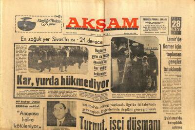 Akşam Gazetesi - 28 Ocak 1969 - Irakta 15 Casus Asıldı GZ99865 - 1