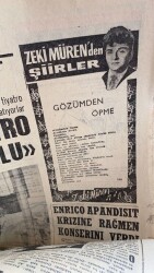 Akşam Gazetesi 29 Ağustos 1964 - Zeki Mürenden Şiirler GZ77291 - 2