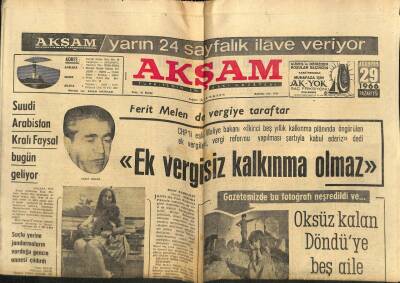 Akşam Gazetesi 29 Ağustos 1966 - Irakta Koleradan Ölenler Artıyor GZ77245 - 1
