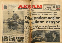 Akşam Gazetesi 29 Aralık 1962 - Yılbaşında Maaşlar Bir Miktar Artıyor GZ60626 - 1