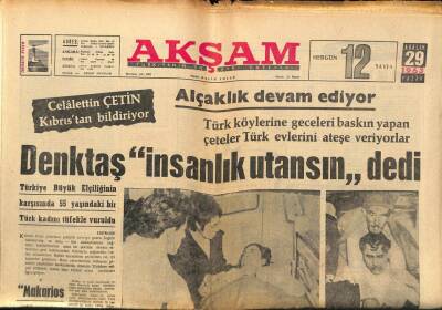 Akşam Gazetesi 29 Aralık 1963 - Türkiye Büyük Elçiliğinin Karşısında 55 Yaşında Bir Türk Kadını Tüfekle Vuruldu GZ92376 - 1