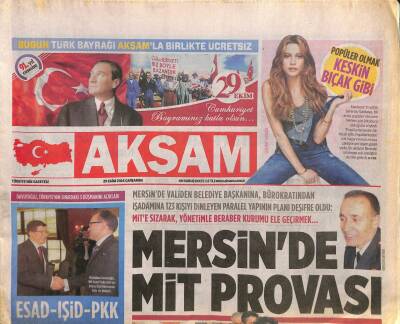 Akşam Gazetesi 29 Ekim 2014 - Serenay Sarıkaya Popüler Olmak Keskin Bıçak Gibi GZ106808 - 1