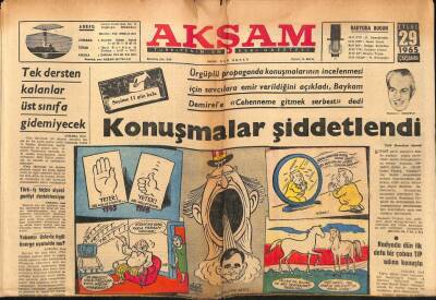 Akşam Gazetesi 29 Eylül 1965 - Bir Yanardağ Patladı , 300 Kişi Can Verdi GZ83119 - 1