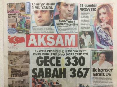 Akşam Gazetesi 29 Haziran 2013 - İbrahim Tatlıses İlk Konser Erbilde GZ29877 - 1