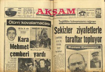 Akşam Gazetesi 29 Mart 1967 - Kara Mehmet Çemberi Yardı GZ60457 - 1