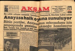 Akşam Gazetesi 29 Mayıs 1961 - Fethin 508. Yılı Kutlanıyor GZ60531 - 2