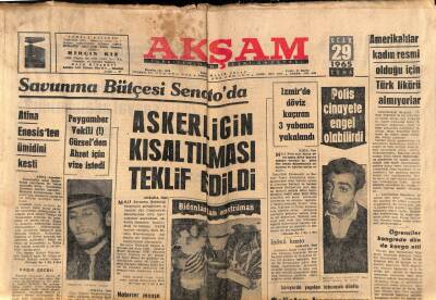 Akşam Gazetesi 29 Ocak 1965 - Askerliğin Kısaltılması Teklif Edildi GZ87777 - 1
