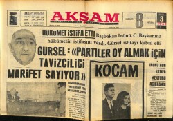 Akşam Gazetesi 3 Aralık 1963 - İnönünün İstifa Mektubu Açıklandı GZ60573 - 2