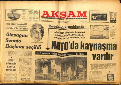 Akşam Gazetesi - 3 Aralık 1965 - İbrahim Atasagun Senato Başkanı Seçildi GZ99806 - 1