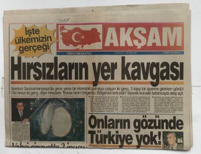 Akşam Gazetesi 3 Aralık 1995 - Onların Gözünde Türkiye Yok ! GZ7054 - 2