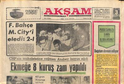 Akşam Gazetesi 3 Ekim 1968 - Nehar Tüblek Karikatürde Dünya Birincisi GZ119230 - 1