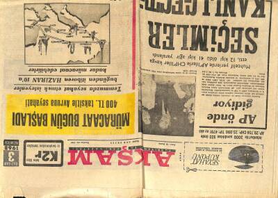 Akşam Gazetesi - 3 Haziran 1968 - Seçimler Kanlı Geçti GZ99854 - 1