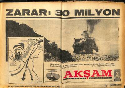 Akşam Gazetesi - 3 Mart 1966 - İstanbulda Hayat Felce Uğradı,Gemi Kazası GZ99908 - 1
