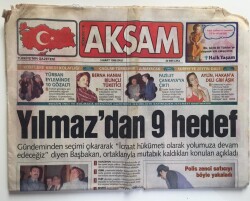 Akşam Gazetesi 3 Mart 1998 (İnci Eki İle)-Muhalefet Erken Seçim İçin Bastırıyor GZ6518 - 1