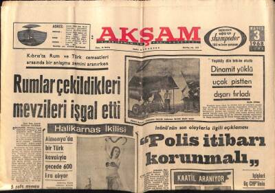 Akşam Gazetesi 3 Mayıs 1968 - İhsanı Padişah , Menderesi Vezir Sanmış GZ76079 - 1