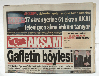Akşam Gazetesi 3 Mayıs 1996 - Kadıköy PKKnın Yeni Pilot Bölgesi GZ5696 - 2