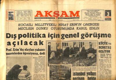 Akşam Gazetesi - 3 Ocak 1963 - İskenderun Su Altında Kaldı GZ99785 - 1