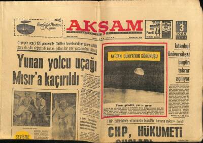 Akşam Gazetesi 3 Ocak 1969 - Yunan Yolcu Uçağı Mısıra Kaçırıldı GZ60401 - 1