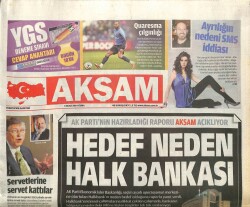 Akşam Gazetesi 3 Ocak 2014 - Iraktan Petrol Akışı Başladı - Muazzez Abacı İle Ajda Pekkan Arasında Neler Oluyor * GZ100760 - 2