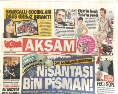 Akşam Gazetesi 3 Ocak 2016 - Nişantaşı Bin Pişman GZ107457 - 1