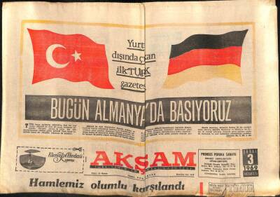 Akşam Gazetesi 3 Şubat 1969 - Akşam Gazetesi Yurt Dışında Çıkan İlk Türk Gazetesi GZ82309 - 1