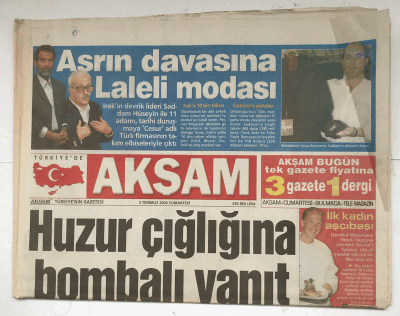 Akşam Gazetesi 3 Temmuz 2004 - Depremde Kerpiç Faciası GZ5534 - 2