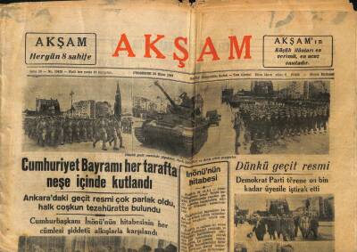 Akşam Gazetesi 30 Ekim 1947 - Mısırda Kolera GZ71458 - 1