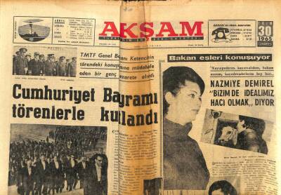 Akşam Gazetesi - 30 Ekim 1966 - Cumhuriyet Bayramı Törenlerle Kutlandı GZ99911 - 1