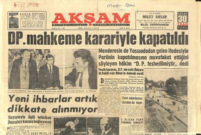 Akşam Gazetesi 30 Eylül 1960 - Brigitte Bardot İntihara Teşebbüs Etti - DP. Mahkeme Karariyle Kapatıldı GZ93449 - 1