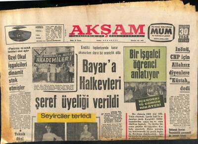 Akşam Gazetesi 30 Haziran 1968 - Transatlantiğe Türk Bayrağı Çekilemiyor GZ119222 - 1