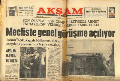 Akşam Gazetesi 30 Mart 1963 - Celal Bayar Hastanede Hafif Bir Kriz Geçirdi GZ97756 - 1