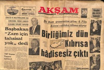 Akşam Gazetesi 30 Mart 1965 - Şilideki Depremde Baraj Patladı 1500 Kişi Öldü GZ87723 - 1