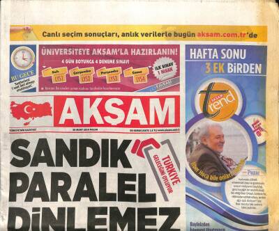 Akşam Gazetesi 30 Mart 2014 - Devlet Liseleri YGSyi Fethetti - Ece Sükana Vale Dayağı GZ98802 - 1