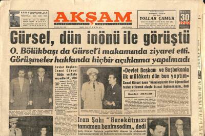 Akşam Gazetesi 30 Mayıs 1960 - Kıbrıs Türklerinin Hakları Korunacak - Gürsel , Dün İnönü İle Görüştü GZ93589 - 1