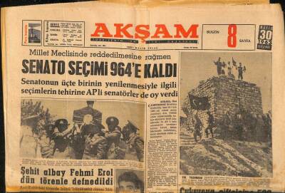 Akşam Gazetesi 30 Mayıs 1963 - Şehit Albay Fehmi Erol Dün Törenle Defnedildi GZ92979 - 1