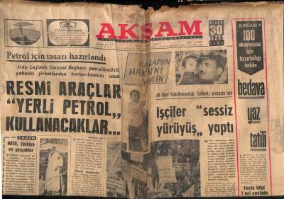 Akşam Gazetesi 30 Nisan 1965 - Dominikte 400 Kişi Öldürüldü - NATOnun Kurye Çantaları İle Döviz Kaçırılıyor GZ92334 - 1