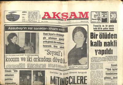 Akşam Gazetesi 30 Nisan 1968 - Zonguldakta 180 İşçi İşinden Çıkarıldı GZ82379 - 1