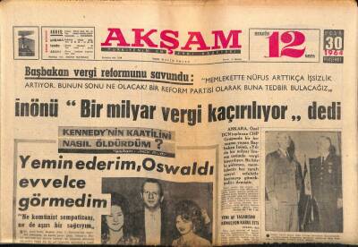 Akşam Gazetesi 30 Ocak 1964 - Evrim Fer Konuştu Bu Adamları Parmağımla Göstermeye Hazırım GZ87668 - 1