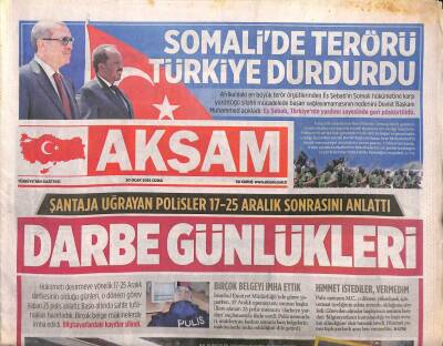 Akşam Gazetesi 30 Ocak 2015 - Somali Devlet Başkanı Muhammed Türkiye Olmasaydı Eş Şebab Püskürtülemezdi GZ106850 - 1