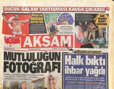 Akşam Gazetesi 31 Ekim 2015 - Paşabahçeye İtalyadan Ödül - Sinan Şamil Sam , Tedavi Gördüğü Hastanede Hayatını Kaybetti GZ106824 - 1