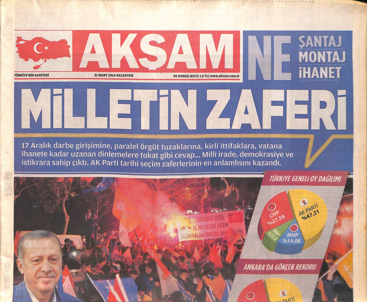 Akşam Gazetesi 31 Mart 2014 - Yeni Kia Sorento Paris'i Bekliyor - Milletin Zaferi GZ160060 - 1