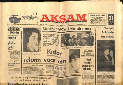 Akşam Gazetesi - 31 Ocak 1969 - CHPli Hazer Politika Camiye Girdi Dedi GZ99775 - 1