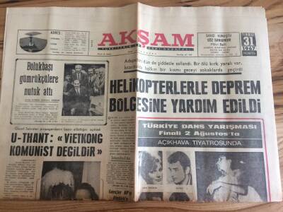 Akşam Gazetesi 31 Temmuz 1967 - Bölükbaşı Gümrükçülere Nutuk Attı GZ72769 - 2