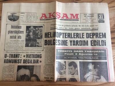 Akşam Gazetesi 31 Temmuz 1967 - Bölükbaşı Gümrükçülere Nutuk Attı GZ72769 - 1