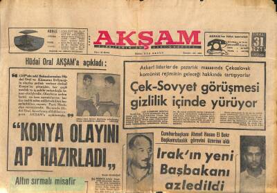Akşam Gazetesi 31 Temmuz 1968 - Metinle Lefter Boluda Birbirlerine Fiat Biçti GZ119235 - 1