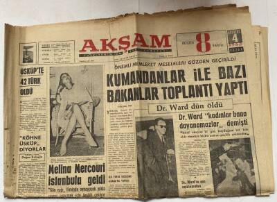 Akşam Gazetesi 4 Ağustos 1963 - Üsküpte 42 Türk Öldü GZ60653 - 1